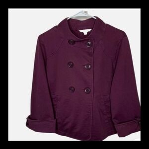 CAbi Deep Plum/brownDouble-Breasted Pea Coat